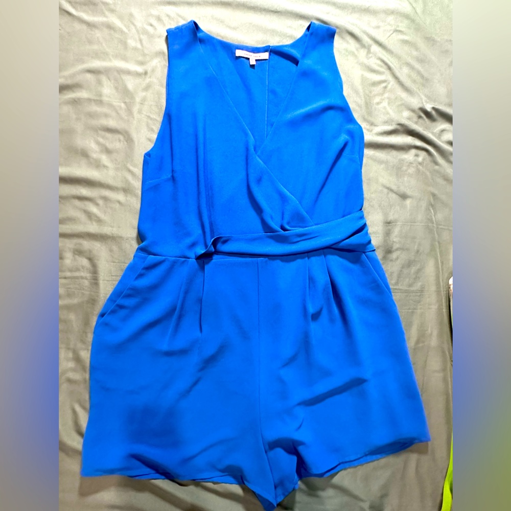 Naked Zebra Royal Blue Short Romper, Sz Large
